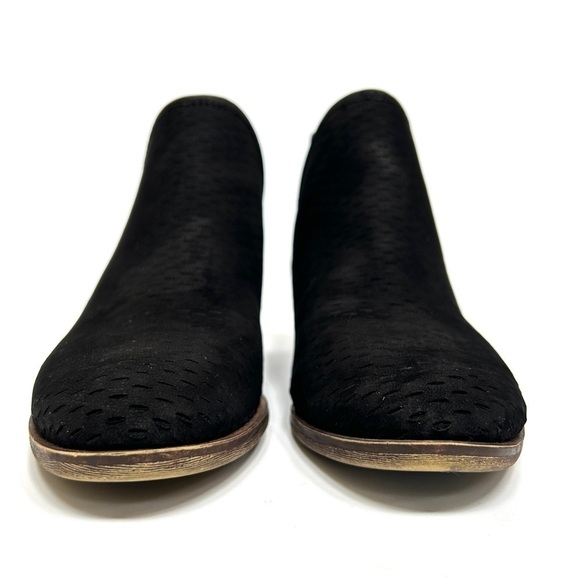 Lucky Brand Baley Black Leather Ankle Boot Bootie - Picture 6 of 10